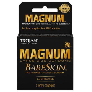 Magnum Bareskin Lubricated Latex Condoms 3-Pack Large