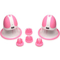 10X Rotating Nipple Suckers with 4 Attachments in pink
