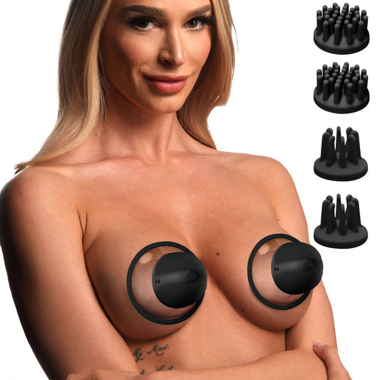10X Rotating Nipple Suckers with 4 Attachments