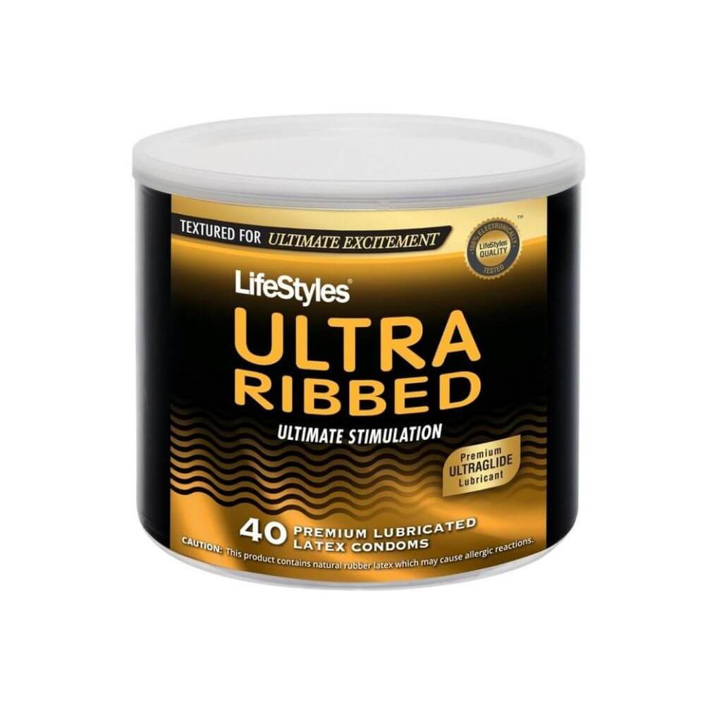 Ultra Ribbed 40 Condoms Bowl