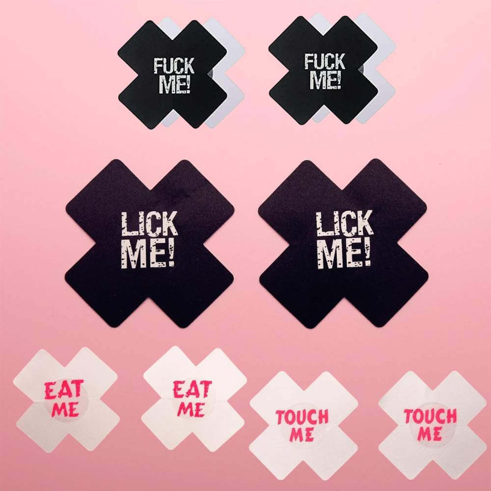 F*ck me - Lick Me - Eat Me - Touch Me Nipple Pasties