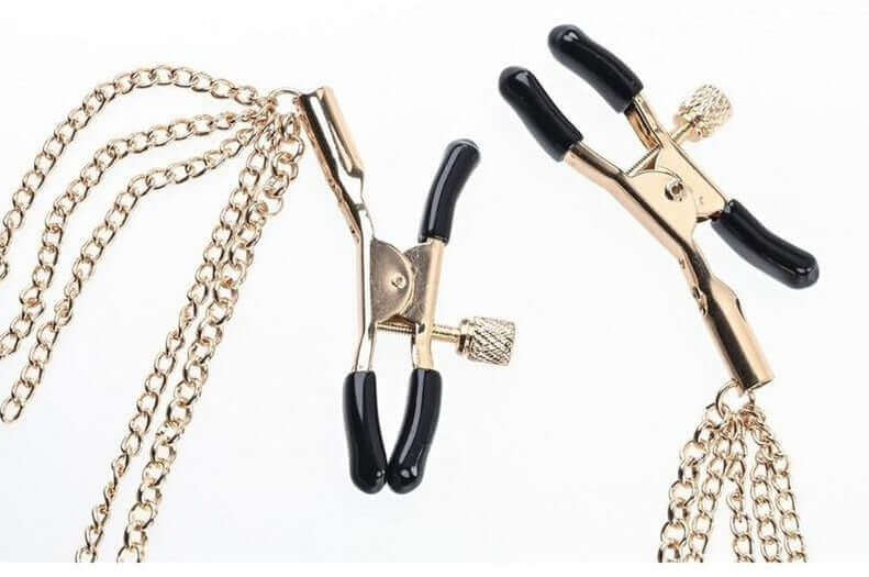  View details for Amber Chained Nipple Clamps Amber Chained Nipple Clamps
