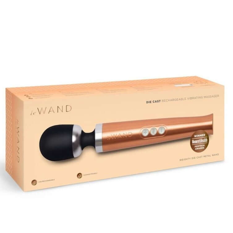 Le Wand Die Cast Rechargeable Vibrating Massager in Gold