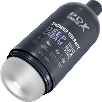 PDX Plus Shower Therapy Discreet Stroker in Deep Cream