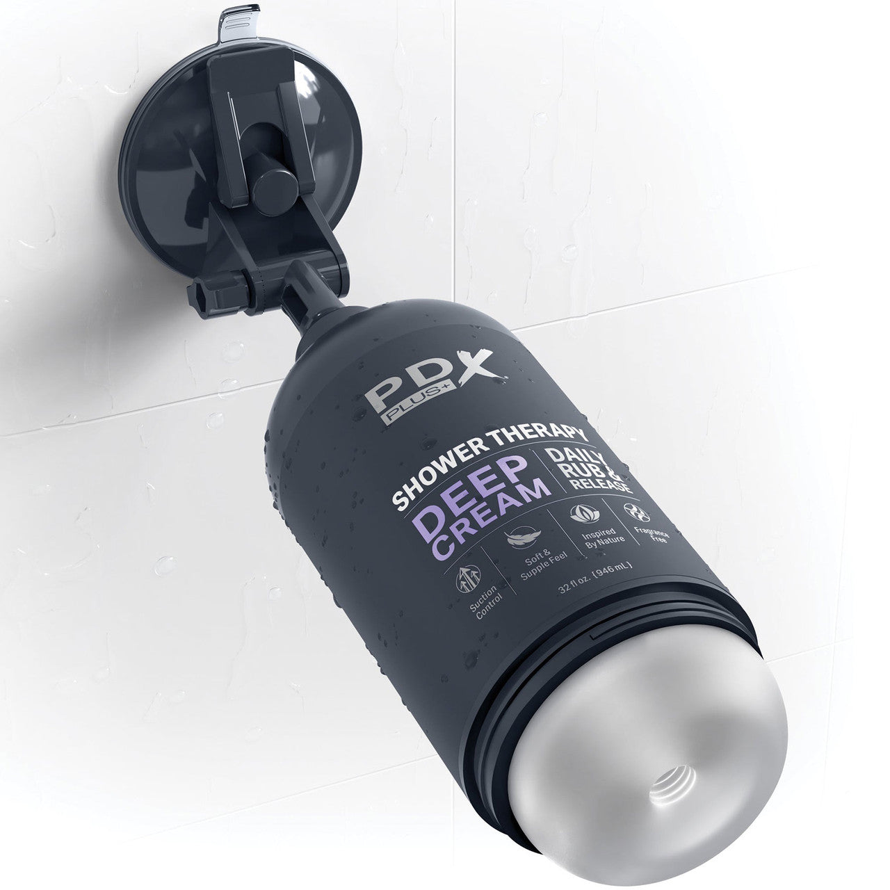 Attach the Discreet Stroker to any wall with tiles or made of glass