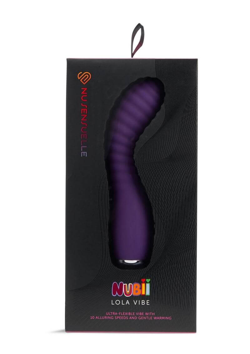 Nu Sensuelle Lola Nubii Flexibile Rechargeable Silicone Warming Vibrator Purple
