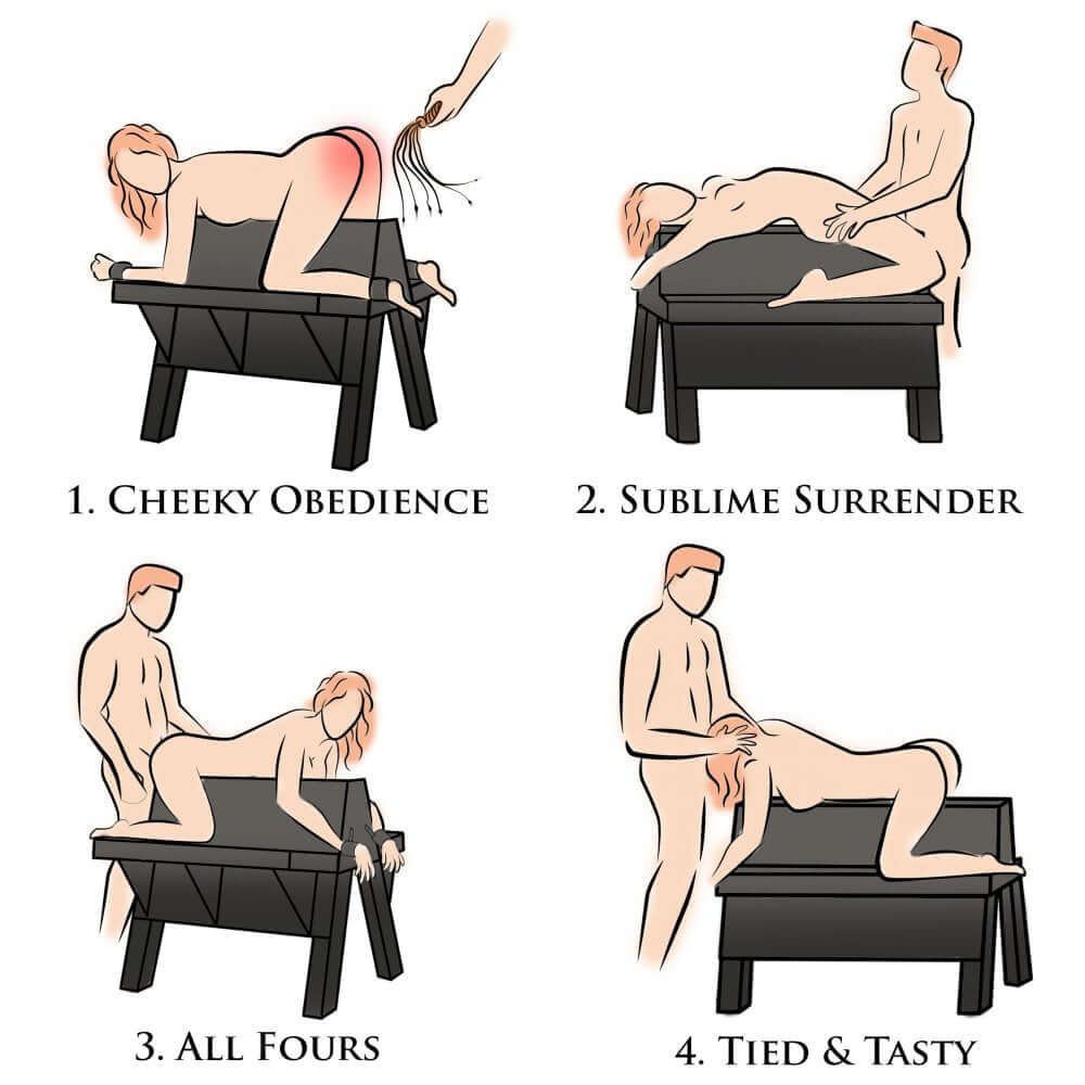 Different Sex Positions on the Bareback Submission Horse