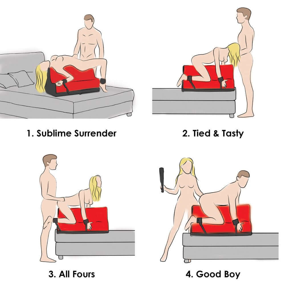 Various Positions with the Lover's Bondage Bench