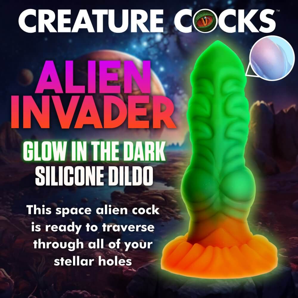 Glow in the dark Alien Dildo