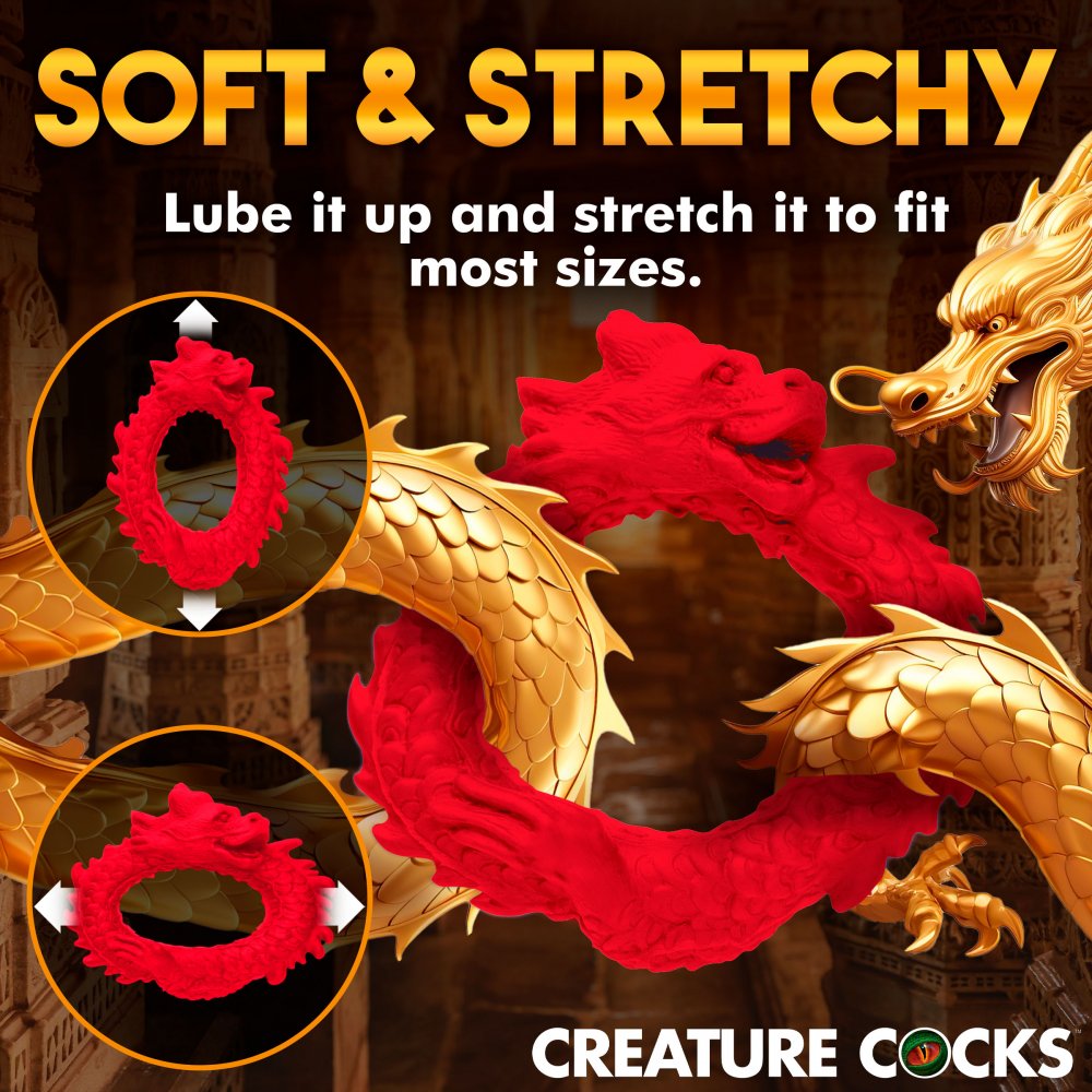 soft and elastic dragon cock ring