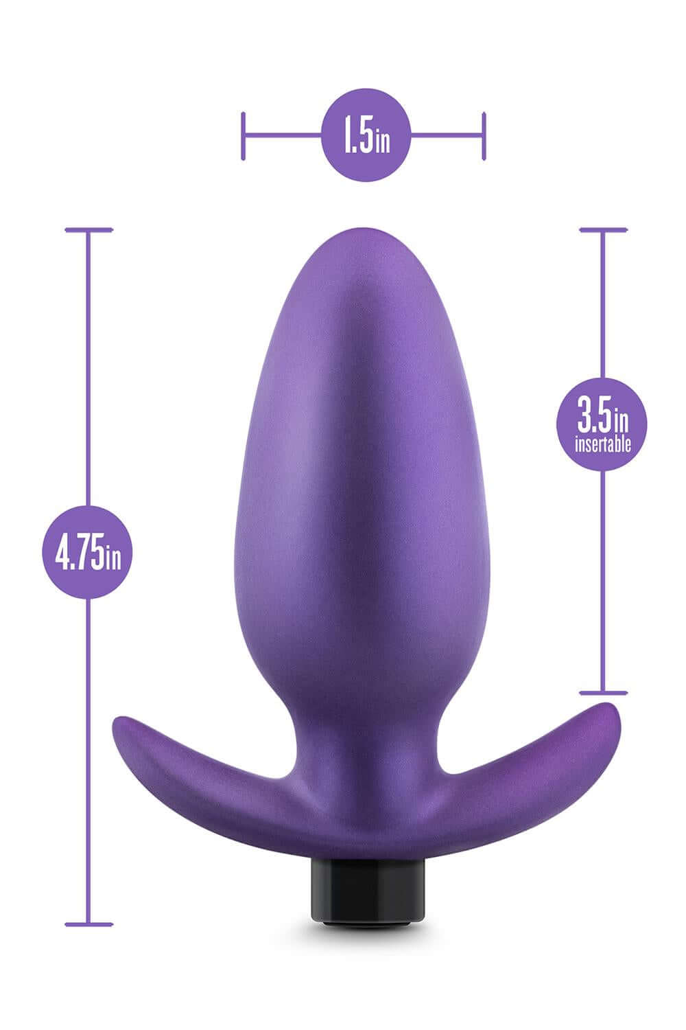 3.5 inch insertable vibrating anal plug