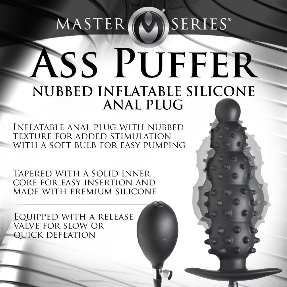 Ass Puffer Nubbed Inflatable Silicone Anal Plug by Master Series