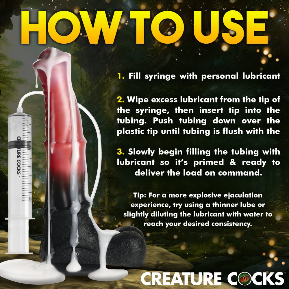 Centaur Explosion Squirting Silicone Dildo how to use