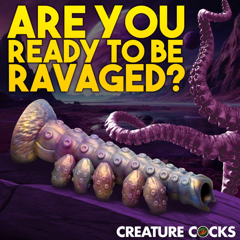 Creature Cocks -  Deep Invader Tentacle Ovipositor Silicone Dildo with Egg