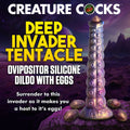 Beautiful Fantasy Dildo -  Deep Invader Tentacle Ovipositor Silicone Dildo with Egg