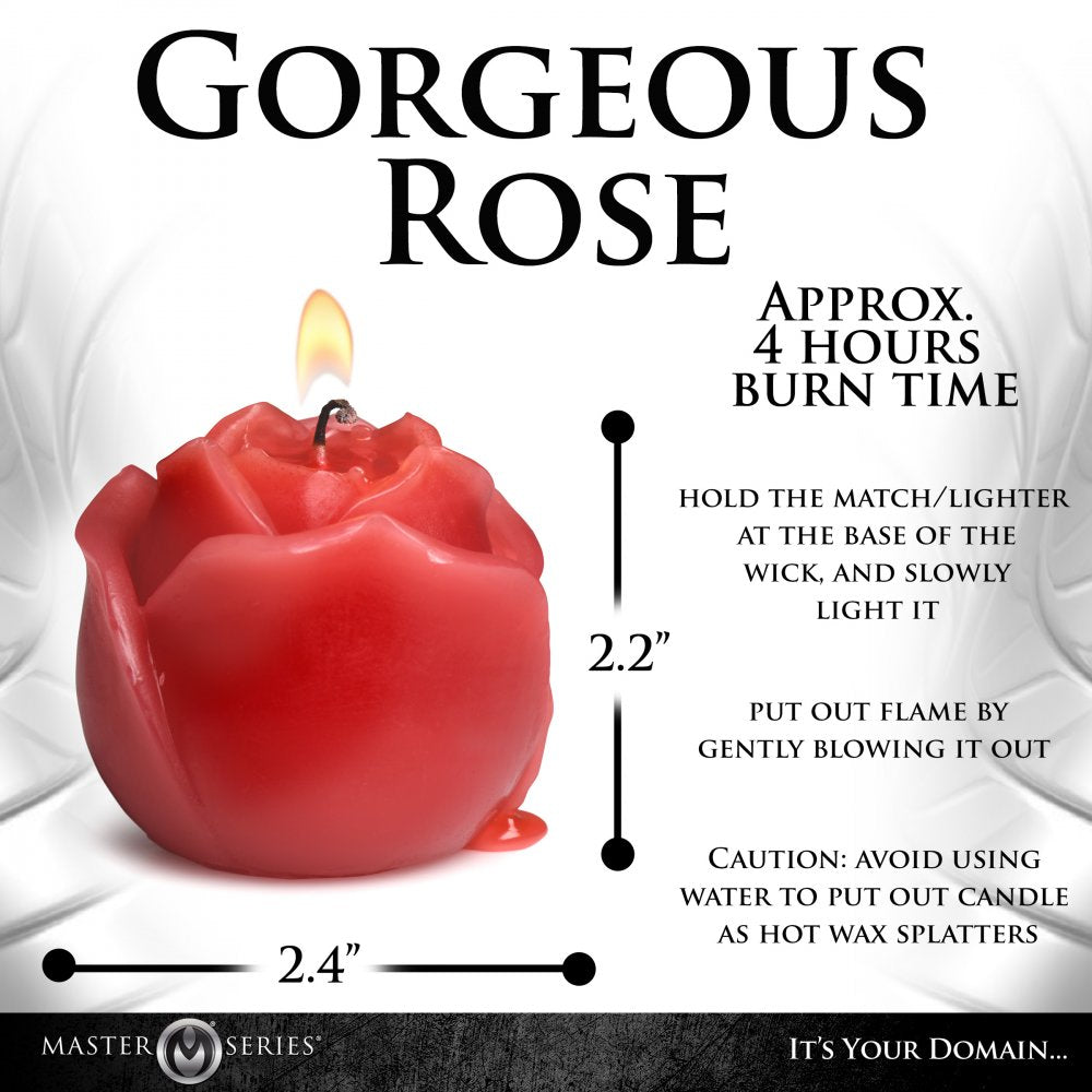 4 hours wax play with Flaming Rose Drip Candle