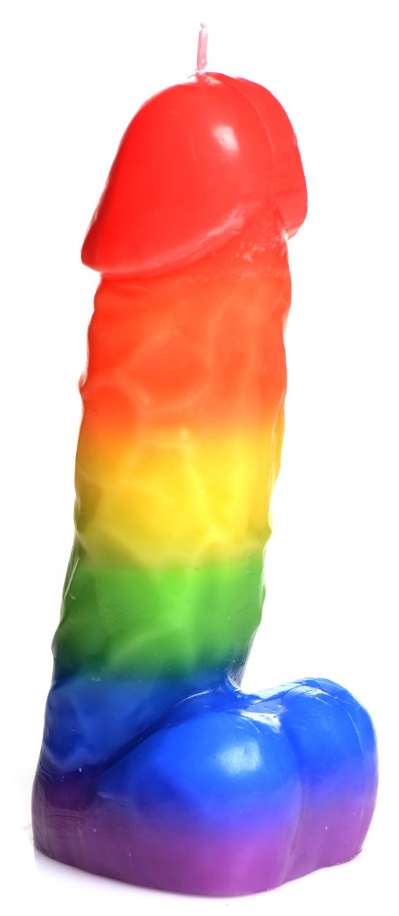 Party Dick Candle - Pride Pecker Dick Drip Candle - Rainbow