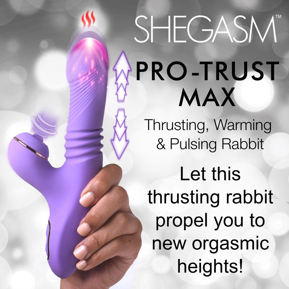 Warming and Thrusting Function with the Pro-Thrust Max 14X Thrusting and Pulsing Silicone Rabbit Vibrator