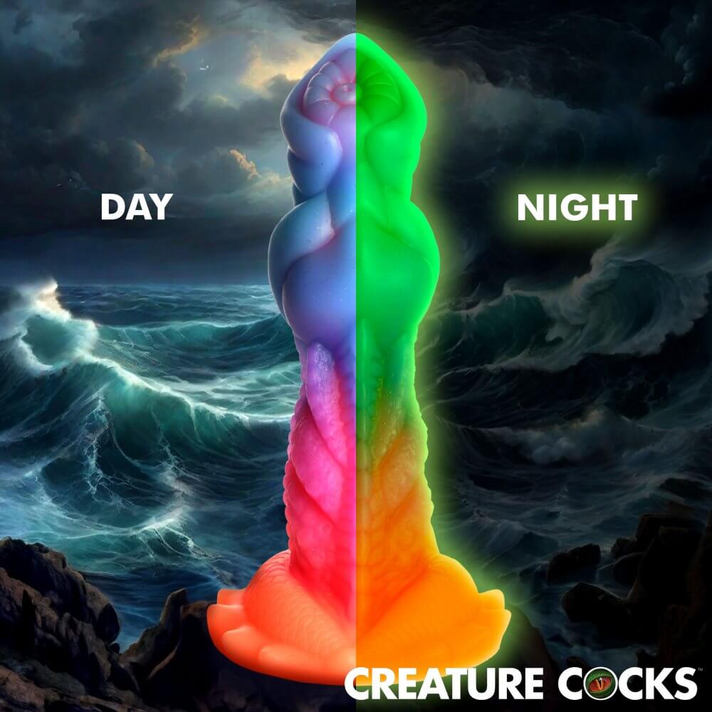 Creature Cocks Aqua-Cock Glow-In-The-Dark Silicone Dildo