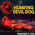 Humping Devil 8 inch Monster Dildo Hell Wolf Thrusting and Vibrating Silicone Dildo