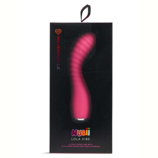 Nu Sensuelle Lola Nubii Flexibile Rechargeable Silicone Warming Vibrator Pink