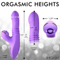 Pro-Thrust Max 14X Thrusting and Pulsing Silicone Rabbit in Purple