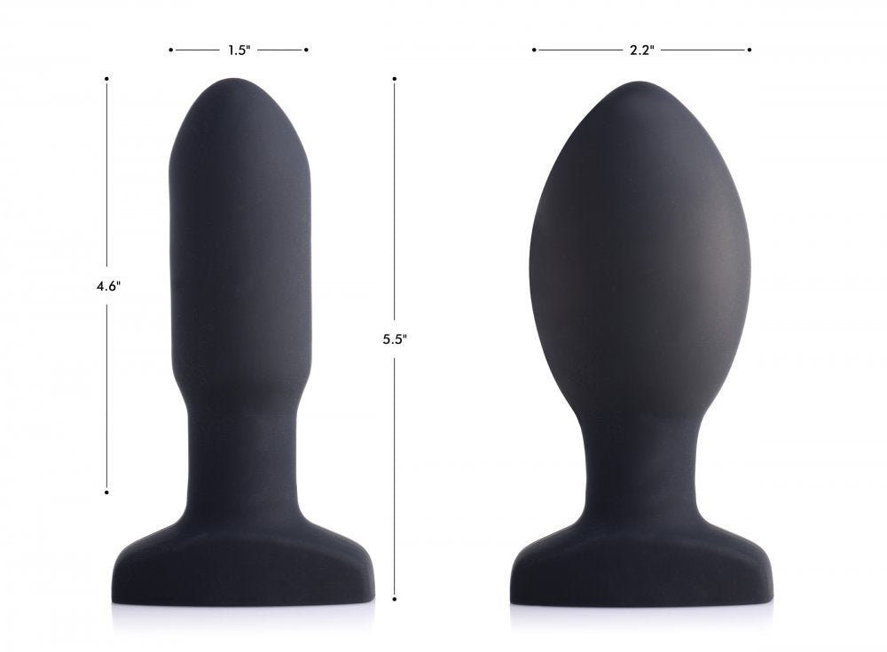 Inflatable Vibrating Anal Plug with Remote