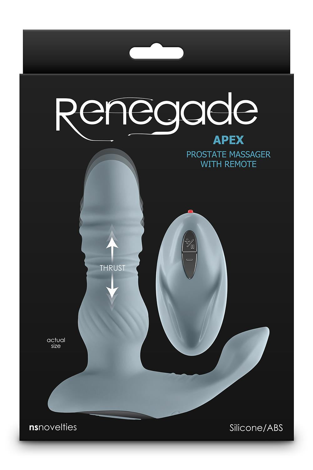 Renegade Apex Rechargeable Silicone Body-safe Silicone Prostate Massager with Remote