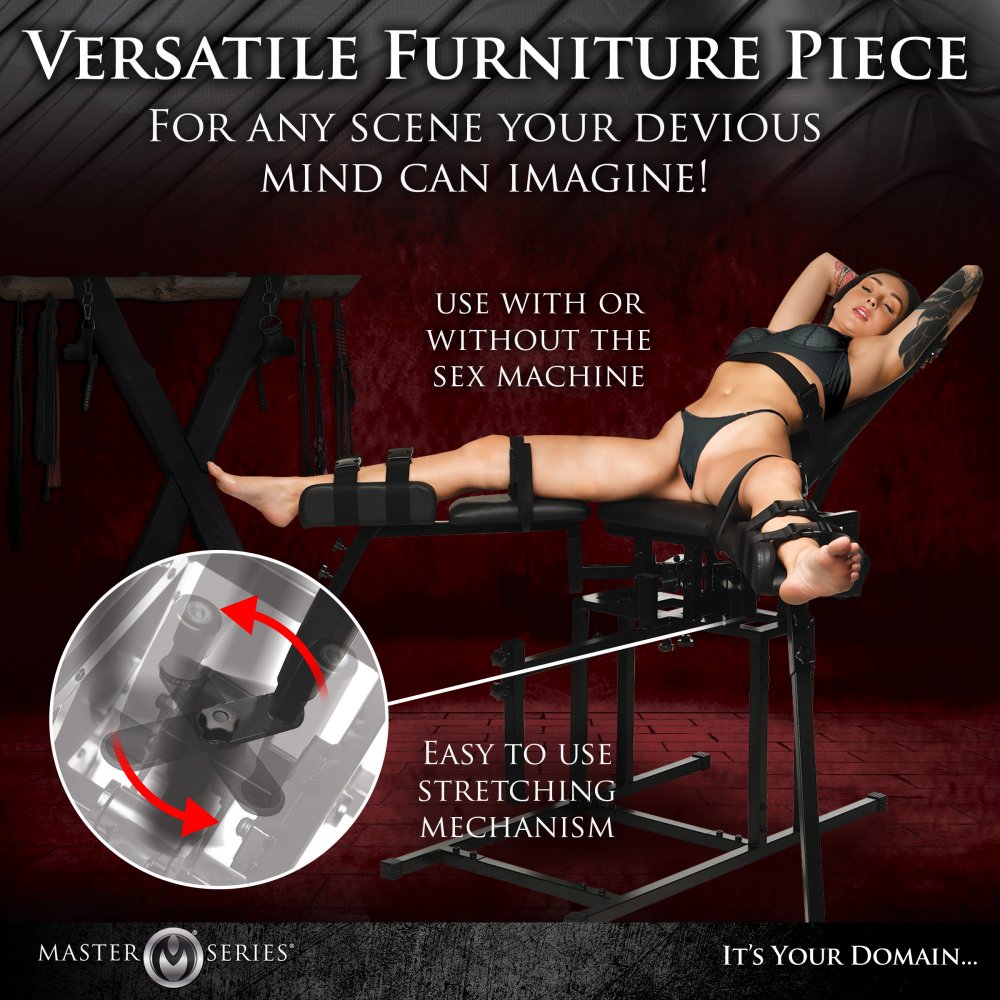 Versatile Sex Furniture - Leg Spreader Obedience Chair with Sex Machine