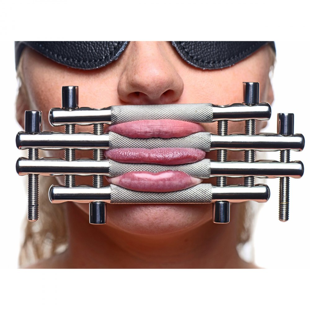 BDSM Steel Lips and Tongue Press