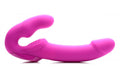 Evoke Rechargeable Vibrating Silicone Strapless Strap On Pink