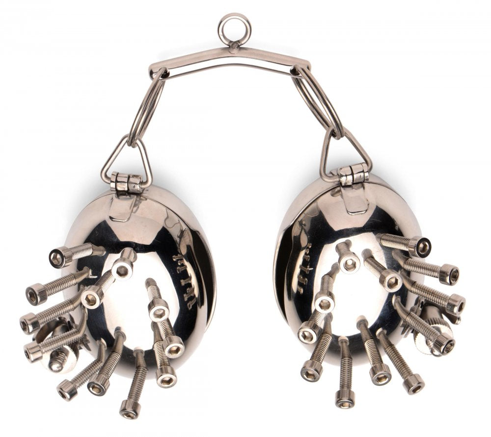 Scrotum Egg Shells with Spikes Stainless Steel