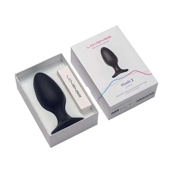 Perfect for Beginners - Lovense Hush 2 App Controlled Silicone Anal Plug 2.25in