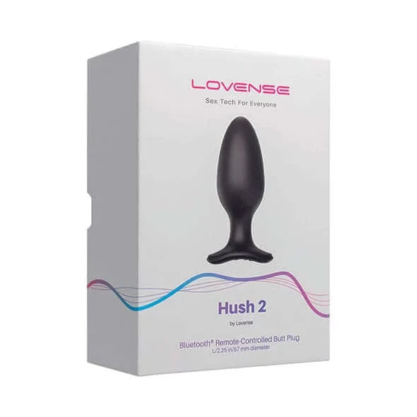 Lovense Hush 2 App Controlled Body-safe Silicone Anal Plug 2.25in