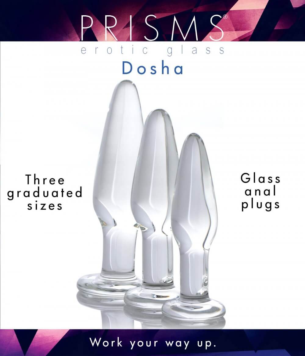 Dosha 3 Piece Glass Anal Plug Kit