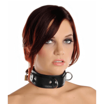 Leather Deluxe Locking Collar