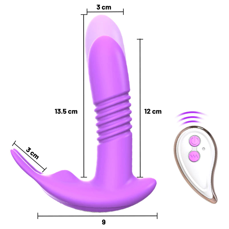 Thrusting Vibrator Dildo & Clitoris Stimulator