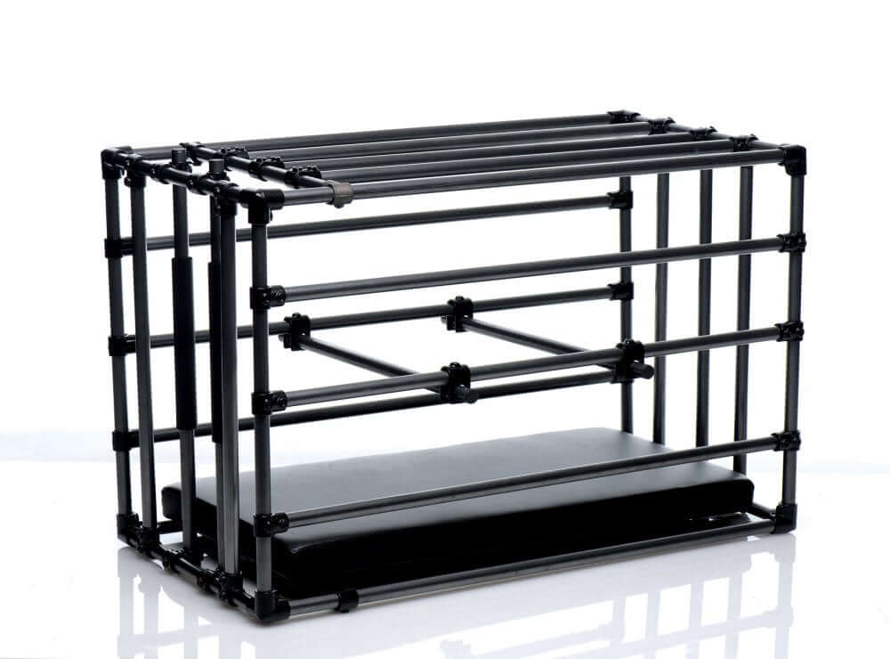 Premium BDSM Furniture - Kennel Adjustable Puppy Cage with Padded Boar