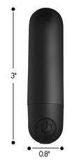 Vibrating Bullet with Remote Control Black
