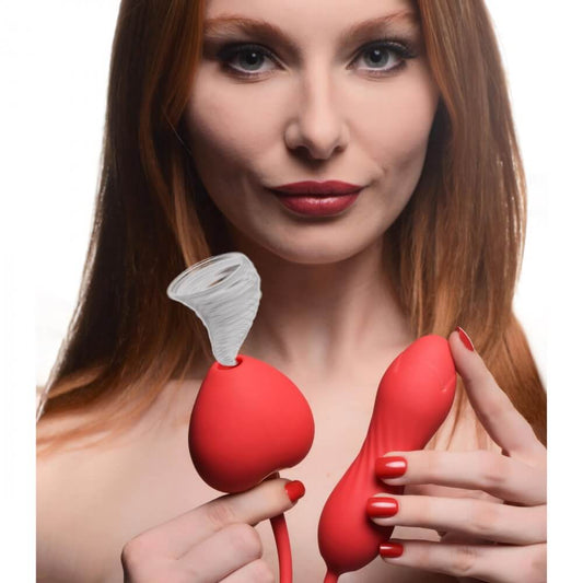 10X Love on Me Suction Clit Stimulator and Vibrating Egg